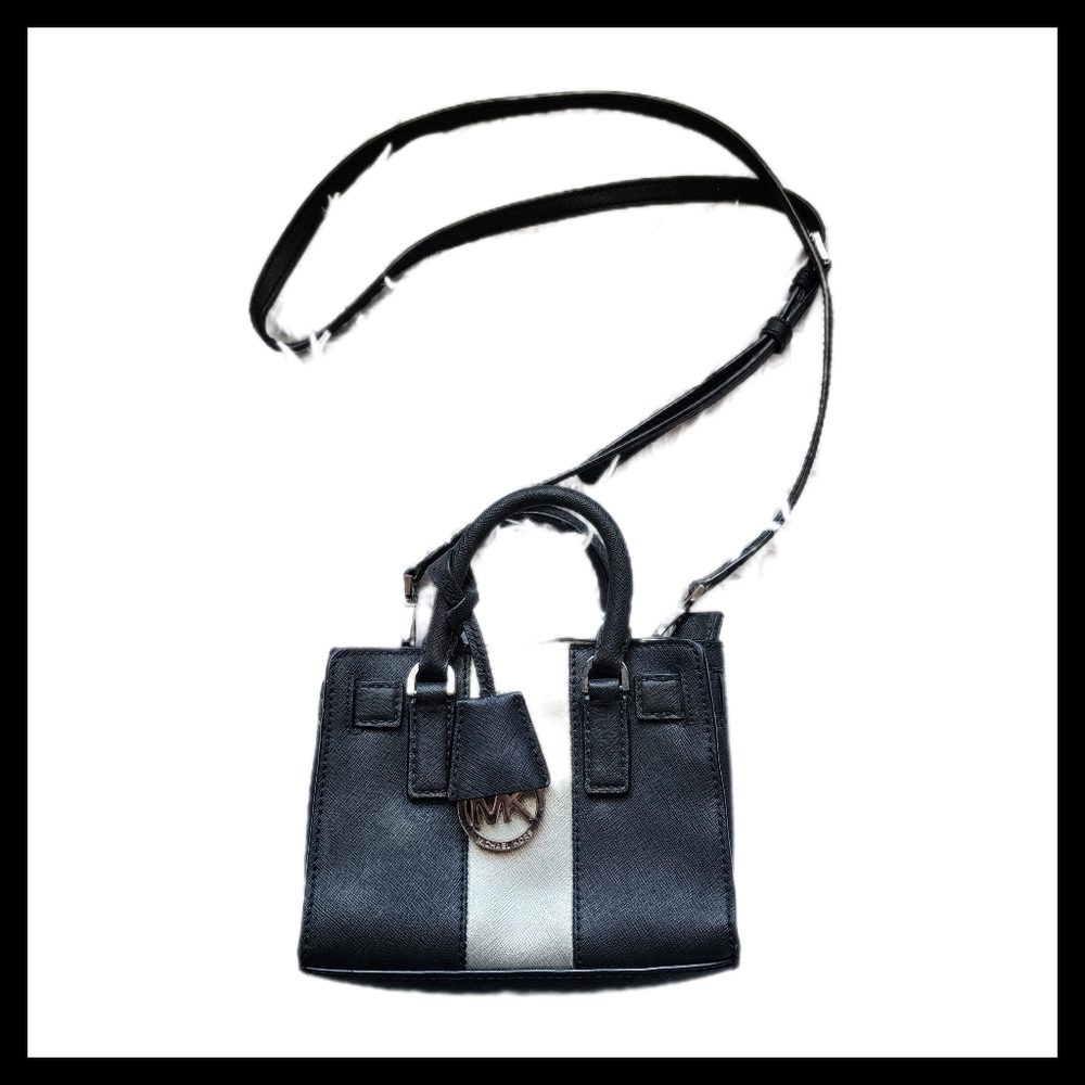 Michael Kors Black and Gray Crossbody Bag with Sophisticated Design